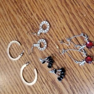 4 pair earrings